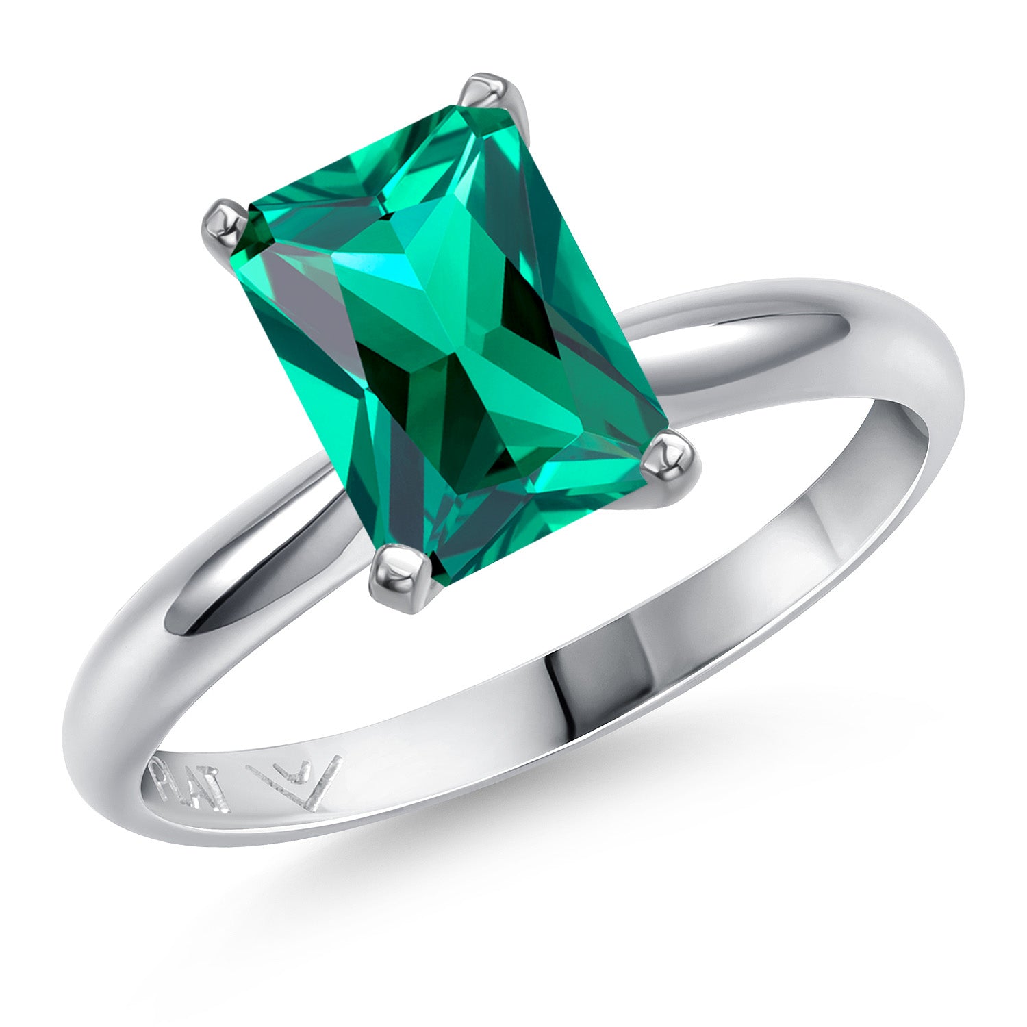 Nano Emerald - May_7_Ring in Platinum
