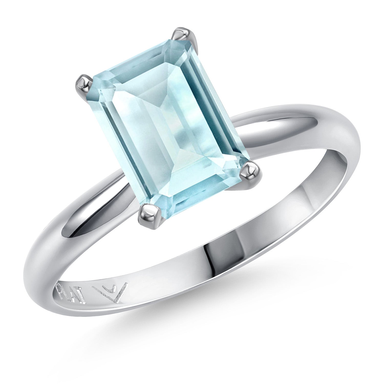 Sky Blue Topaz - November_8_Ring in Platinum