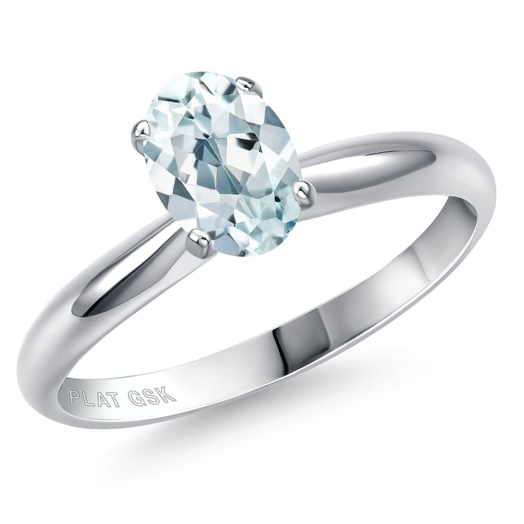 Aquamarine - March_5_Ring in Platinum
