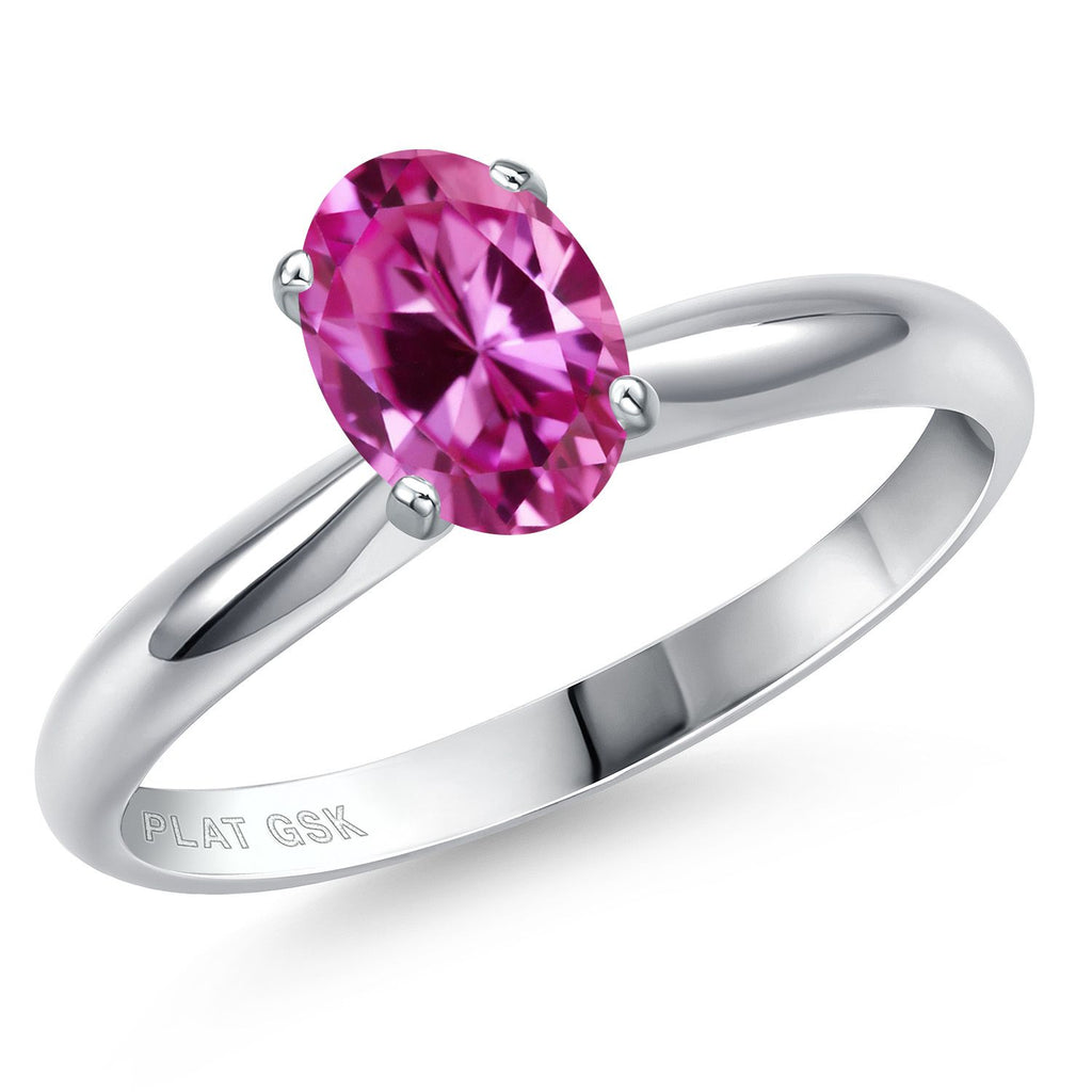 Pink Created Sapphire - September_7_Ring in Platinum