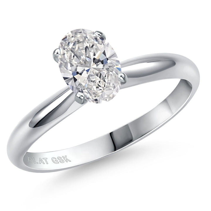 1-3 Cttw Lab Grown Diamond 900 Platinum IGI Certified Solitaire Engagement Ring for Women | D-E Color | VS1 Clarity | Platinum Ring Available in Size 5-9