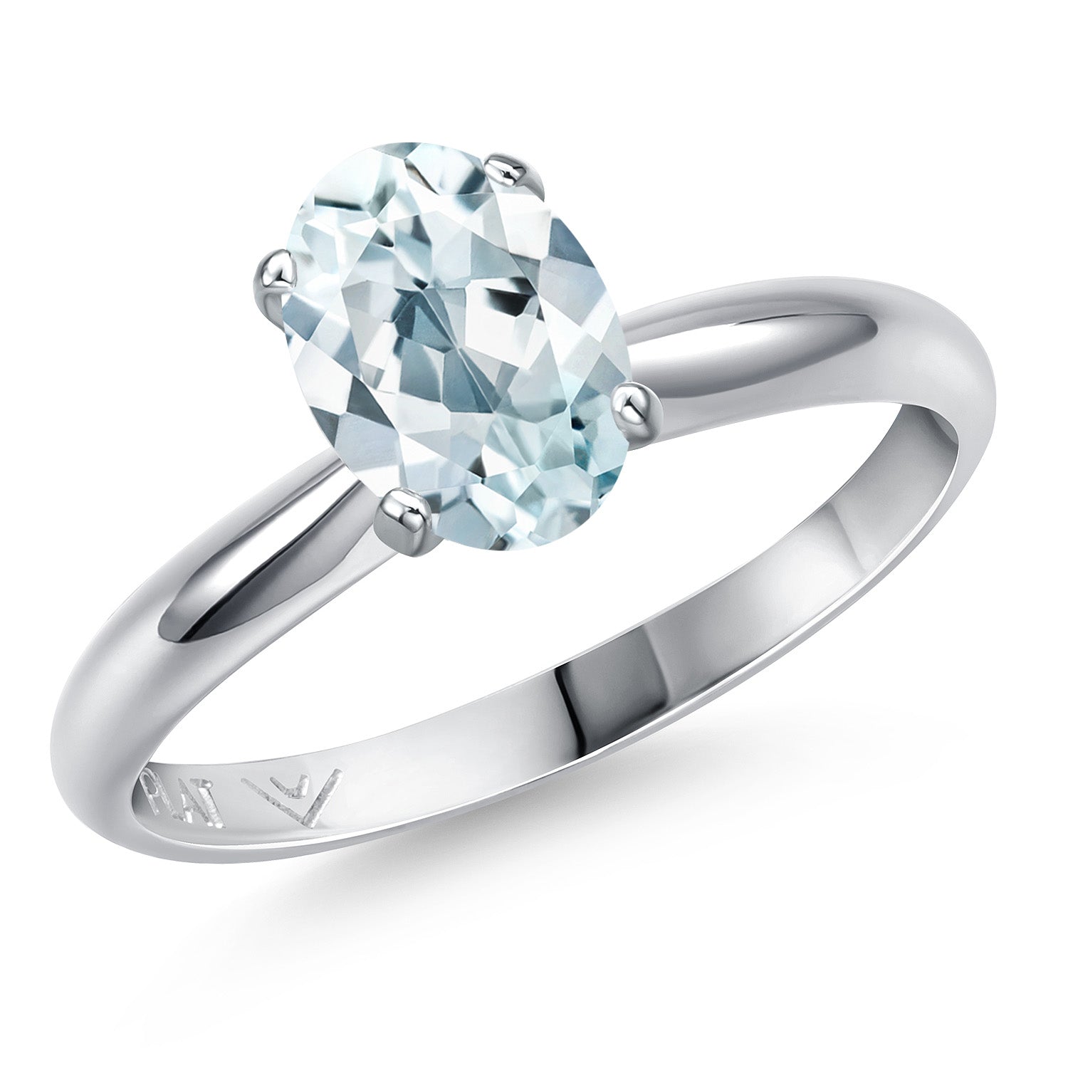 Aquamarine - March_7_Ring in Platinum