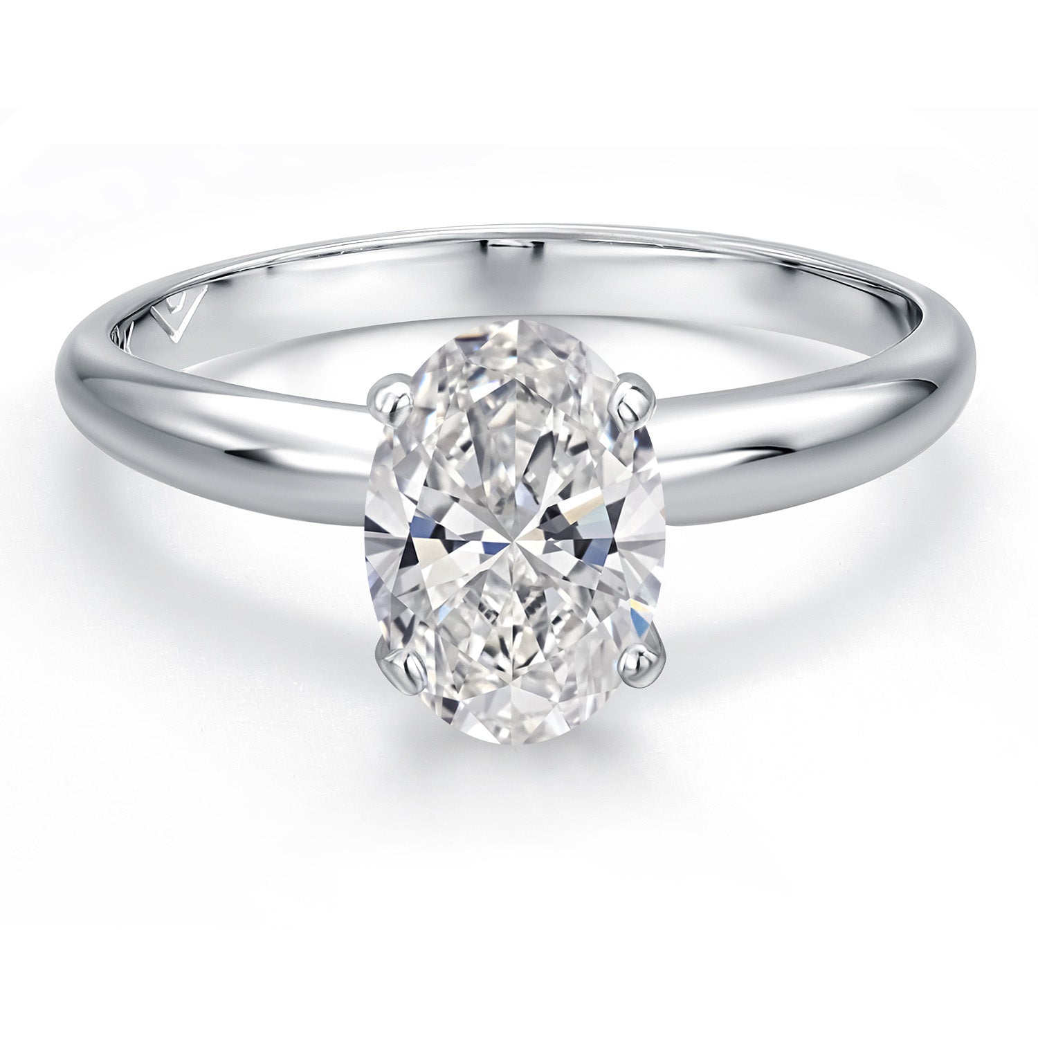 1.50 Ct IGI Certified Lab Grown Diamond 900 Platinum Solitaire Engagement Ring for Women | Oval Cut | F-G Color | VS Clarity | Available In Size 5, 6, 7, 8, 9