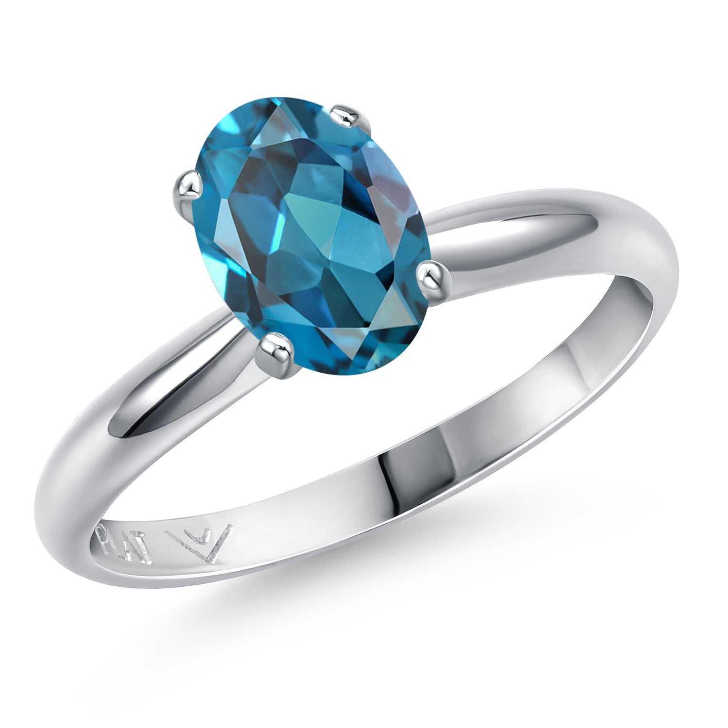 London Blue Topaz - November_8_Ring in Platinum