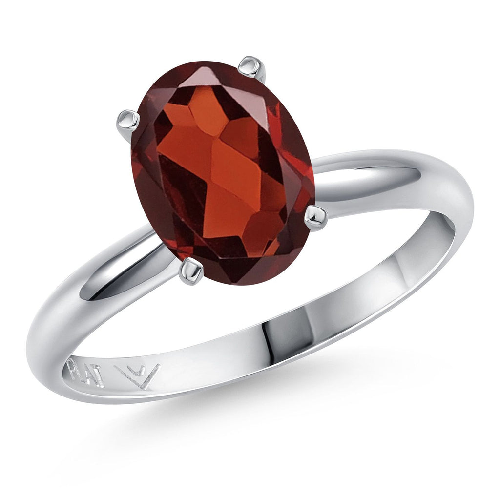 Garnet - January_8_Ring in Platinum