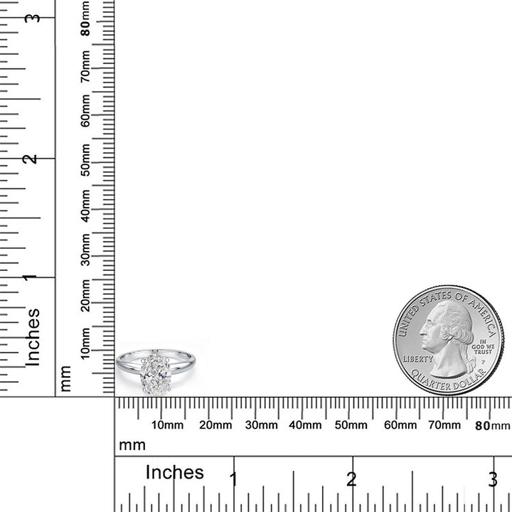 2.00 Ct IGI Certified Lab Grown Diamond 950 Platinum Solitaire Engagement Ring for Women | Oval Cut 10x8mm | F-G Color | VS1 Clarity | Available In Size 5, 6, 7, 8, 9