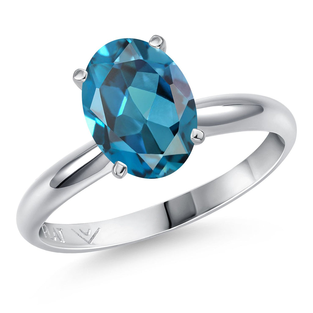 London Blue Topaz - November_9_Ring in Platinum