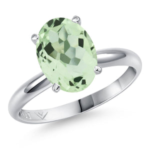 Prasiolite_Ring in Platinum