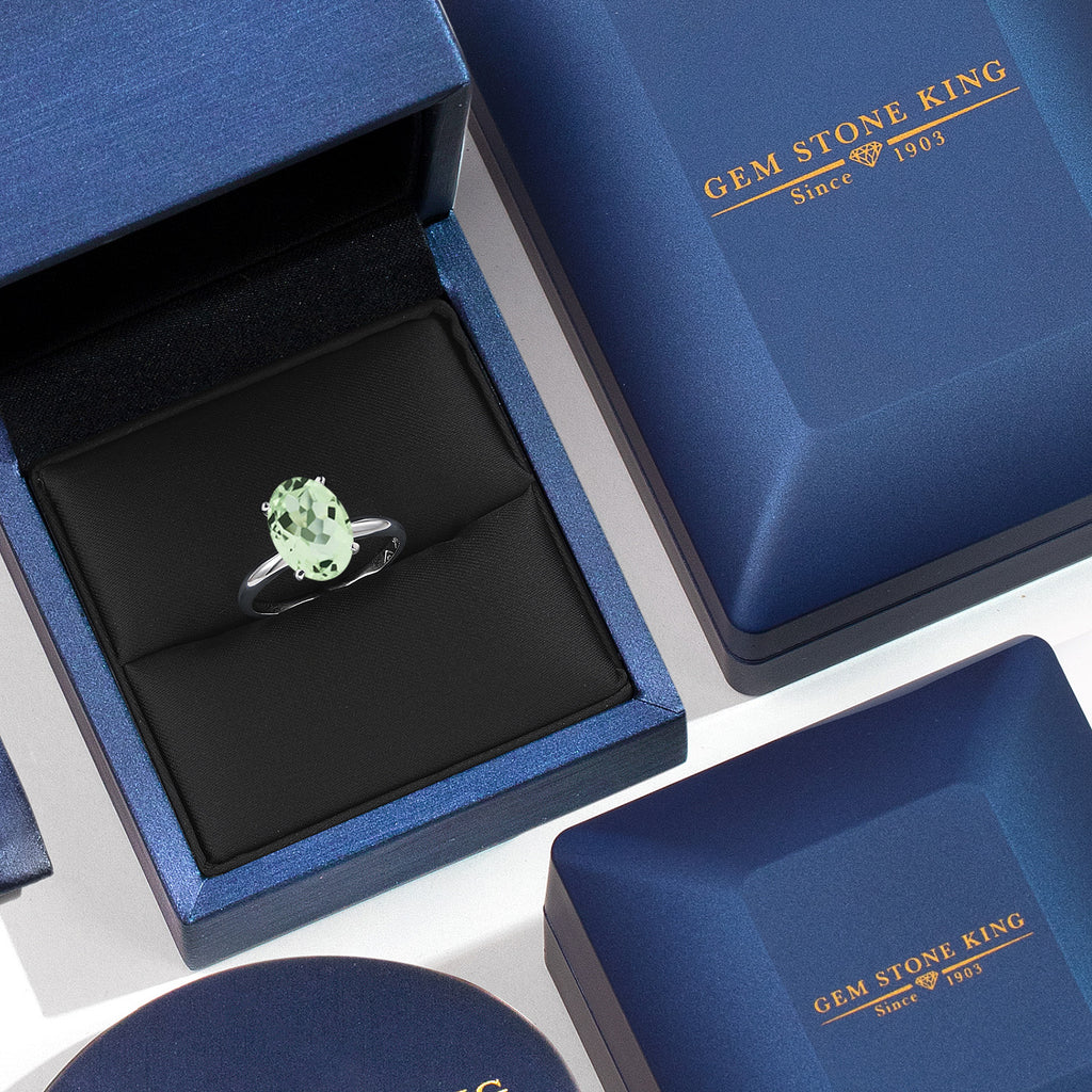 Prasiolite_Ring in Platinum
