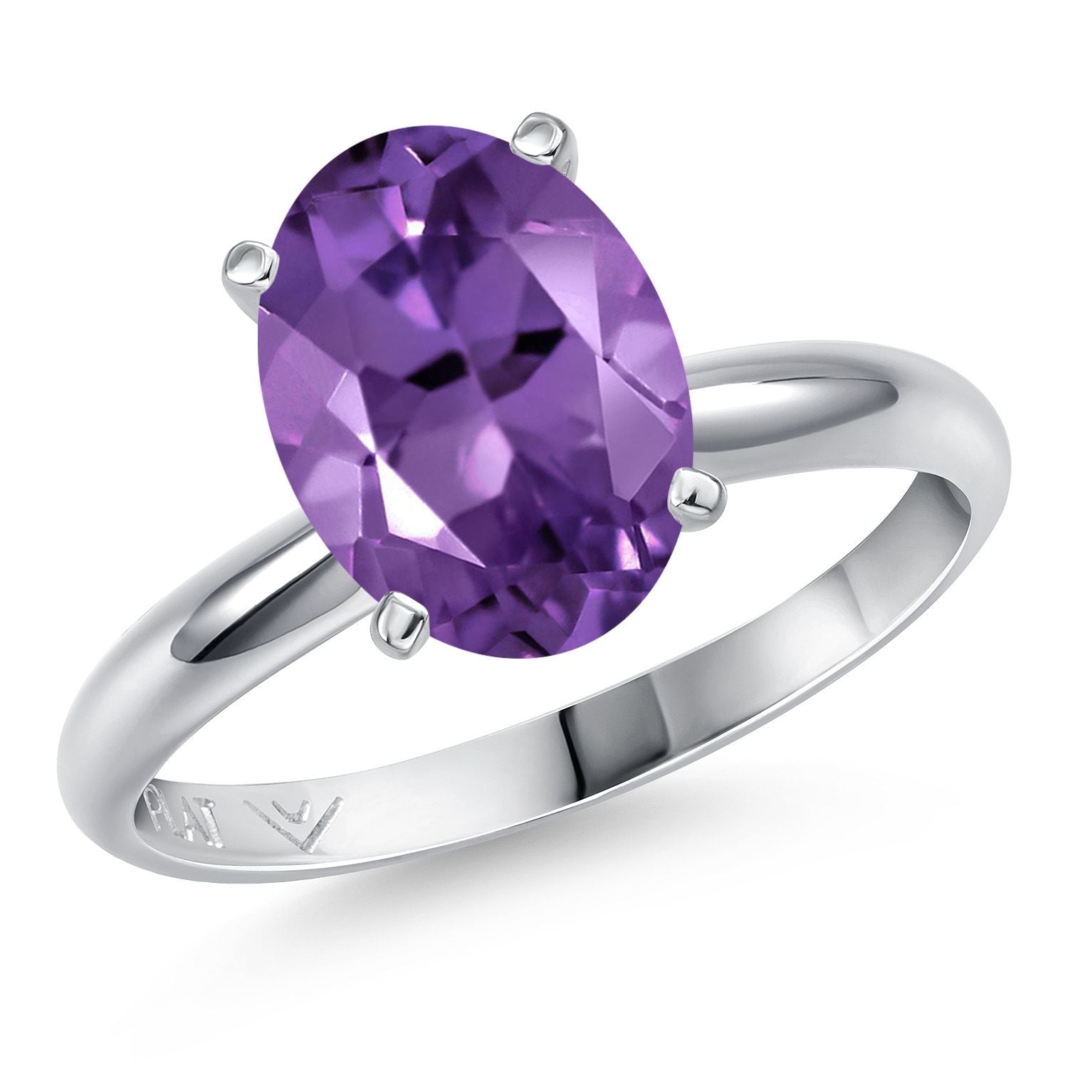 Amethyst - February_8_Ring in Platinum