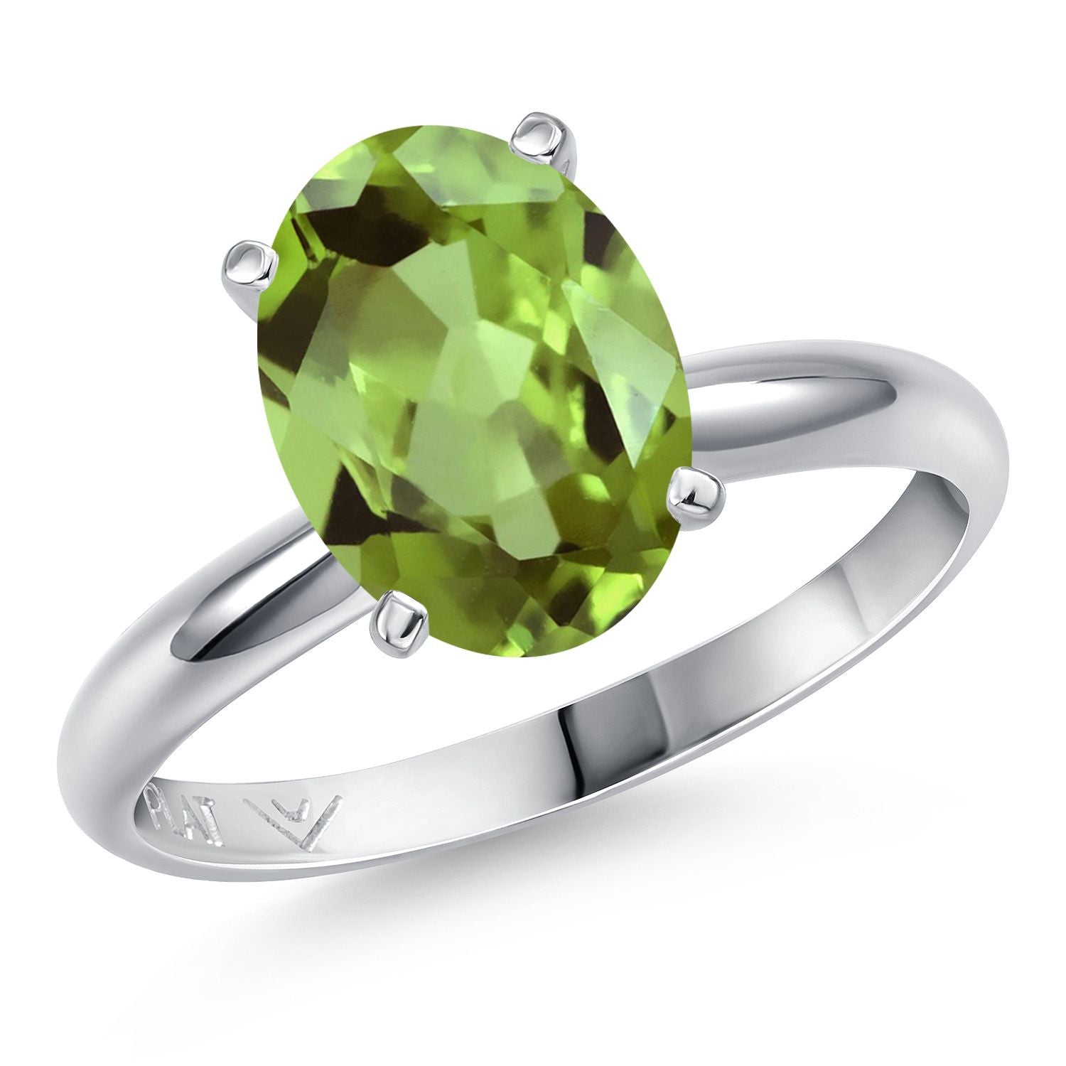 Peridot - August_6_Ring in Platinum
