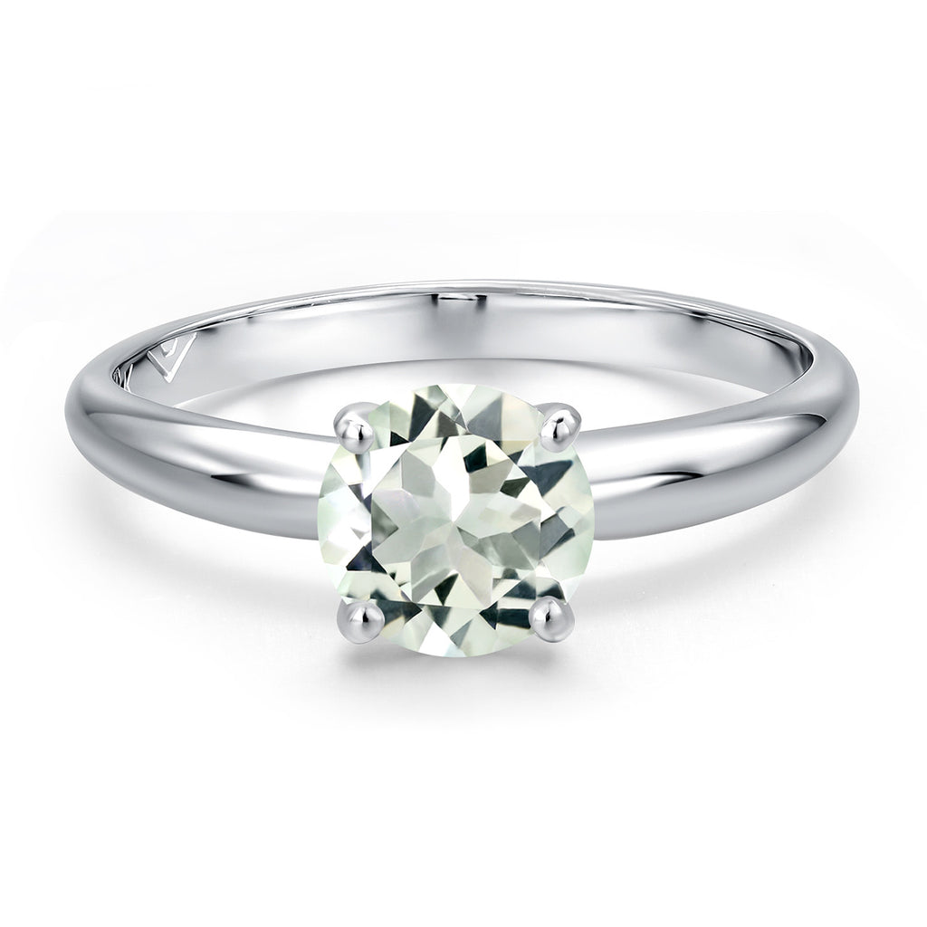 Prasiolite_Ring in Platinum