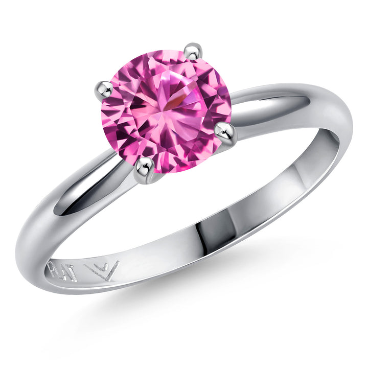 Pink Created Sapphire - September_5_Ring in Platinum