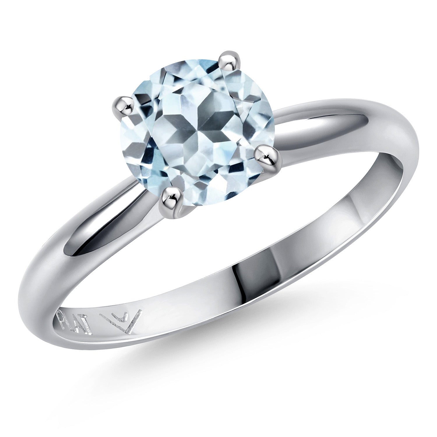 Sky Blue Topaz - November_9_Ring in Platinum