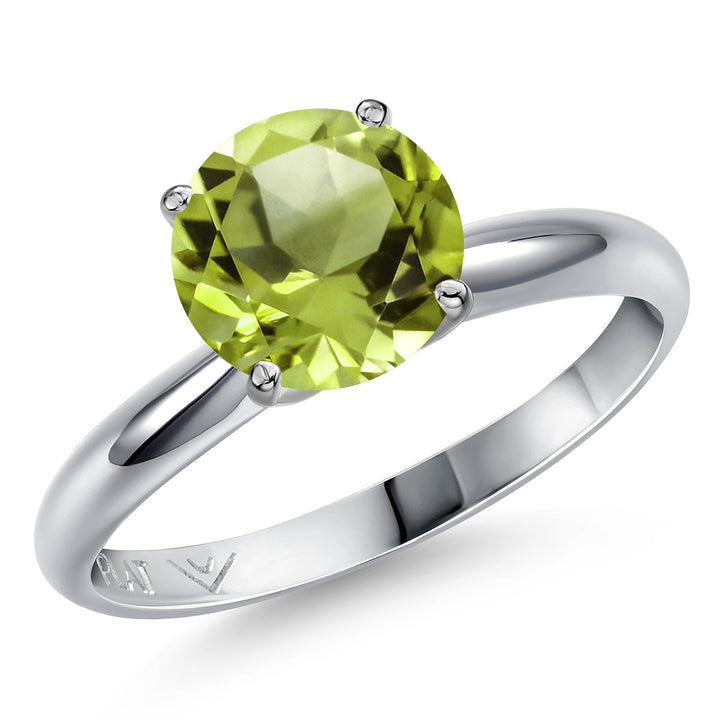 Peridot - August_5_Ring in Platinum