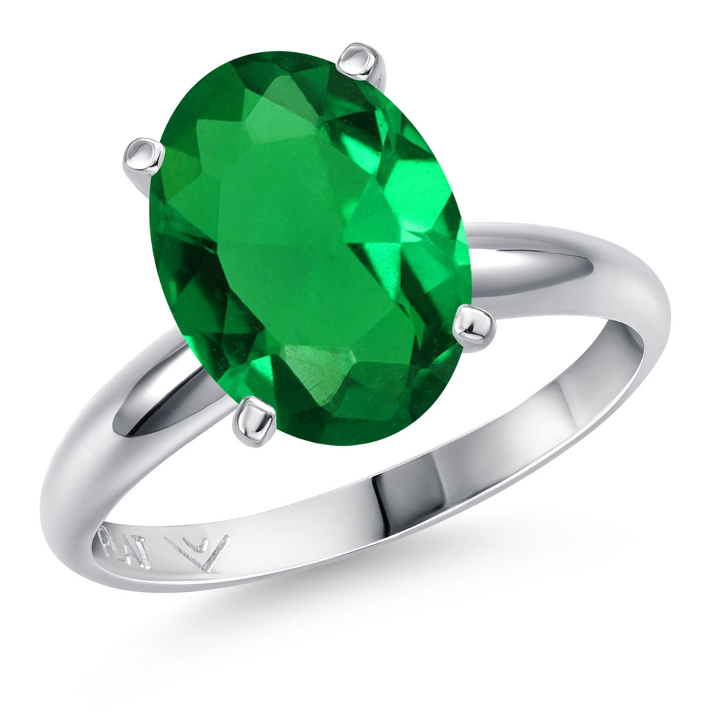 Nano Emerald - May_8_Ring in Platinum