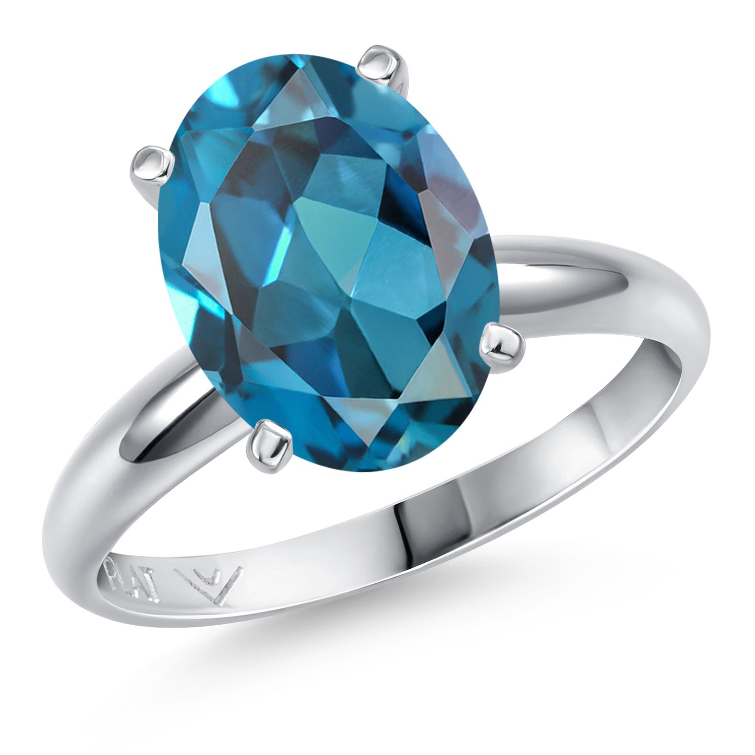 London Blue Topaz - November_9_Ring in Platinum