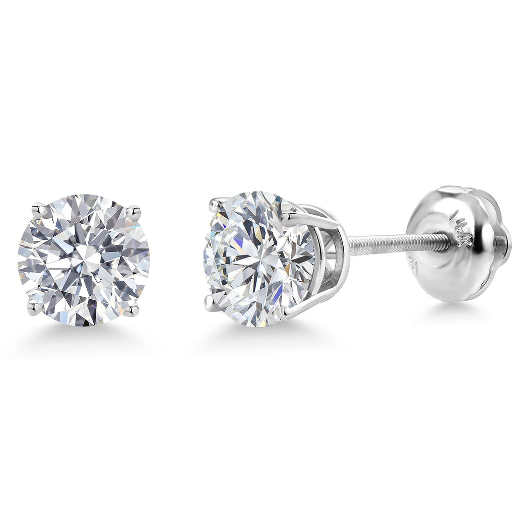 3.00 Carat_White Gold_Earrings in 14K White Gold