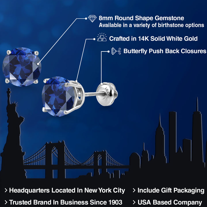 Earrings in 14K White Gold