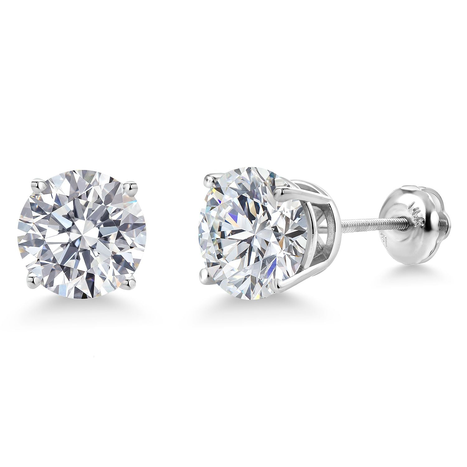 4.00 Carat_White Gold_Earrings in 14K White Gold
