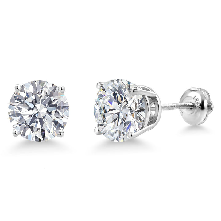 4.00 Carat_White Gold_Earrings in 14K White Gold