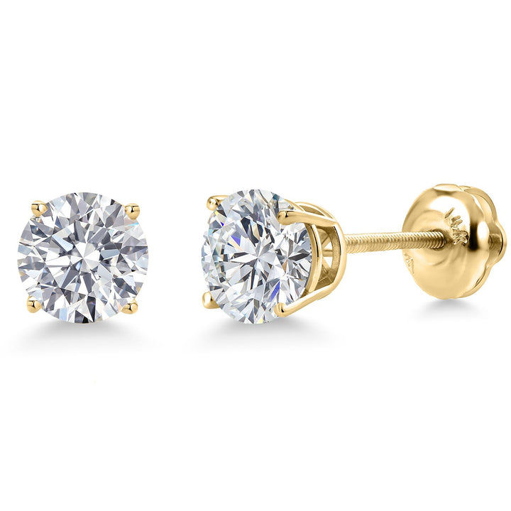 3 Cttw-IGI_14K Yellow Gold_Earrings in 14K Yellow Gold
