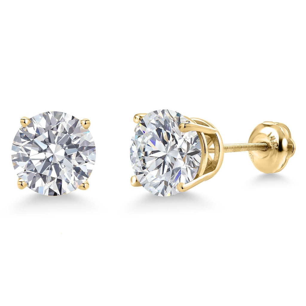 4.00 Carats - IGI Certified_14K Yellow Gold_Earrings in 14K Yellow Gold
