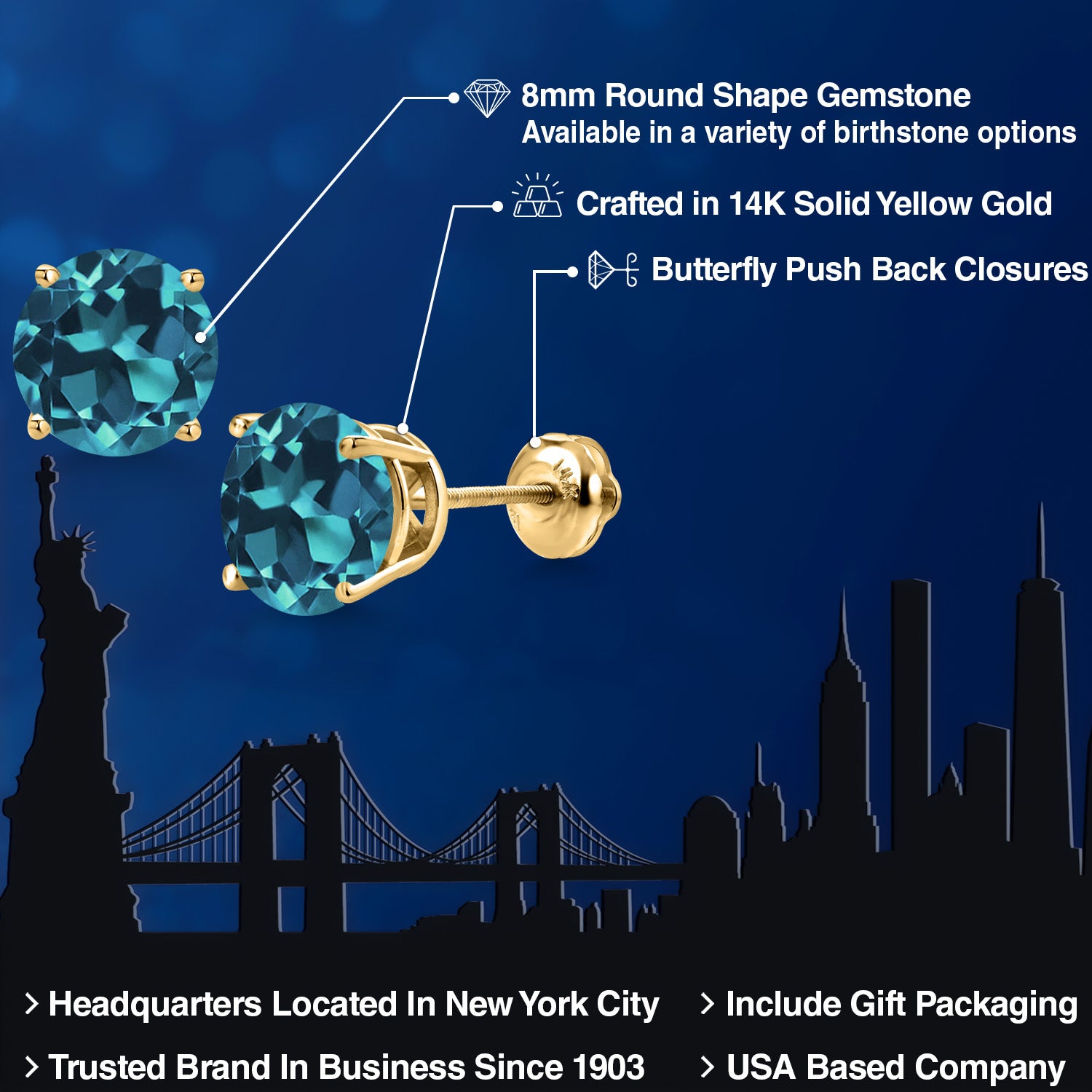 Earrings in 14K Yellow Gold