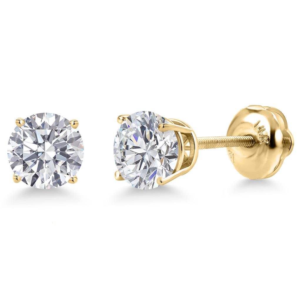 2.00 Carat_Yellow Gold_Earrings in 14K Yellow Gold
