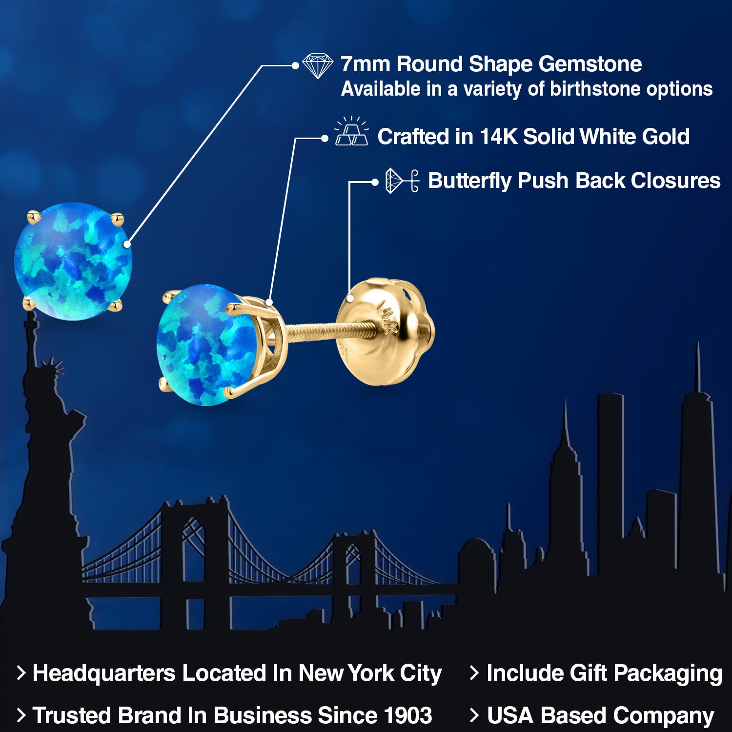 Earrings in 14K Yellow Gold