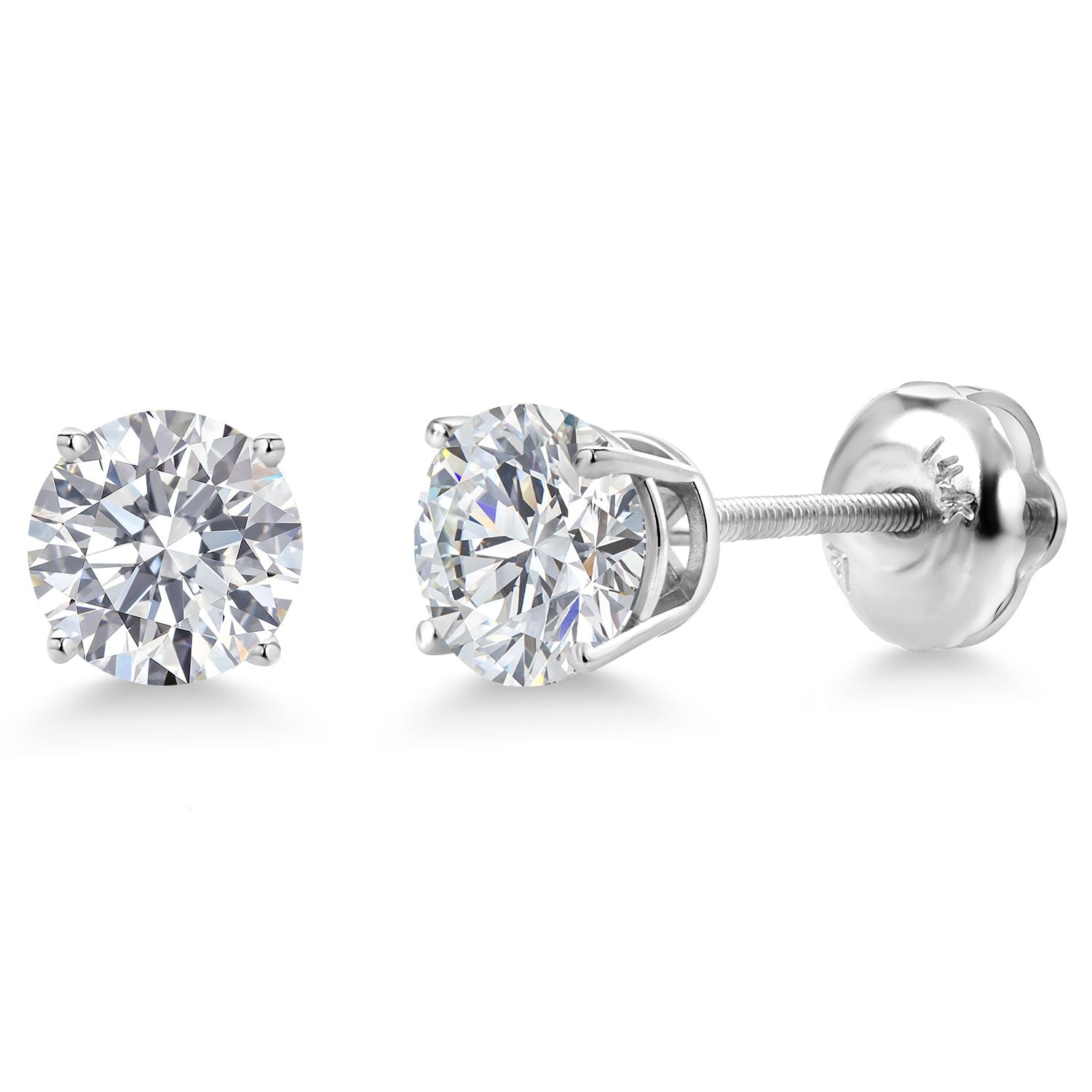 2.00 Carat_White Gold_Earrings in 14K White Gold