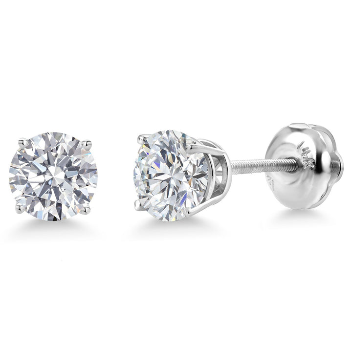 2.00 Carat_White Gold_Earrings in 14K White Gold