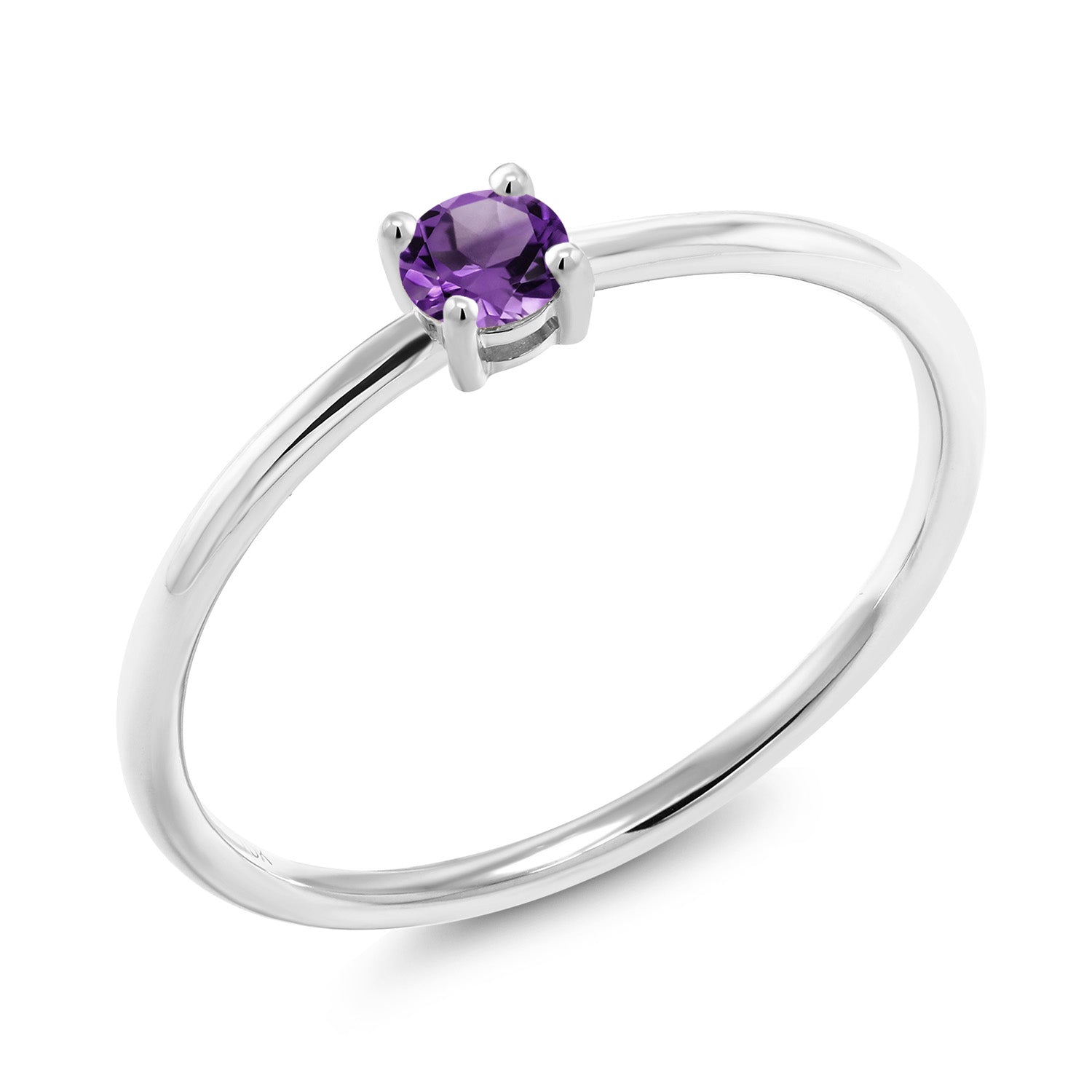 Amethyst - February_5_Ring in 10K White Gold