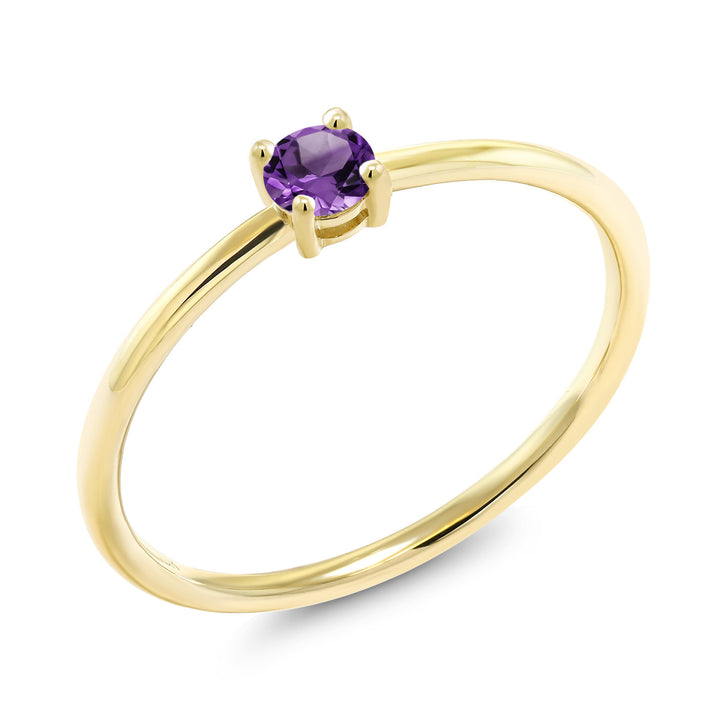 Amethyst - February_5_Ring in 10K Yellow Gold