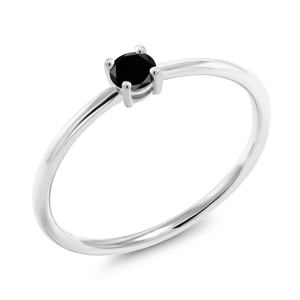 Black Diamond - April_9_Ring in 10K White Gold