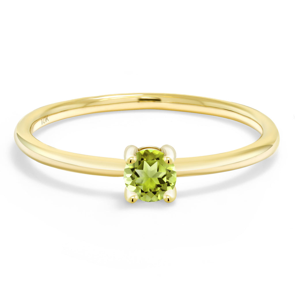 Peridot - August_6_Ring in 10K Yellow Gold