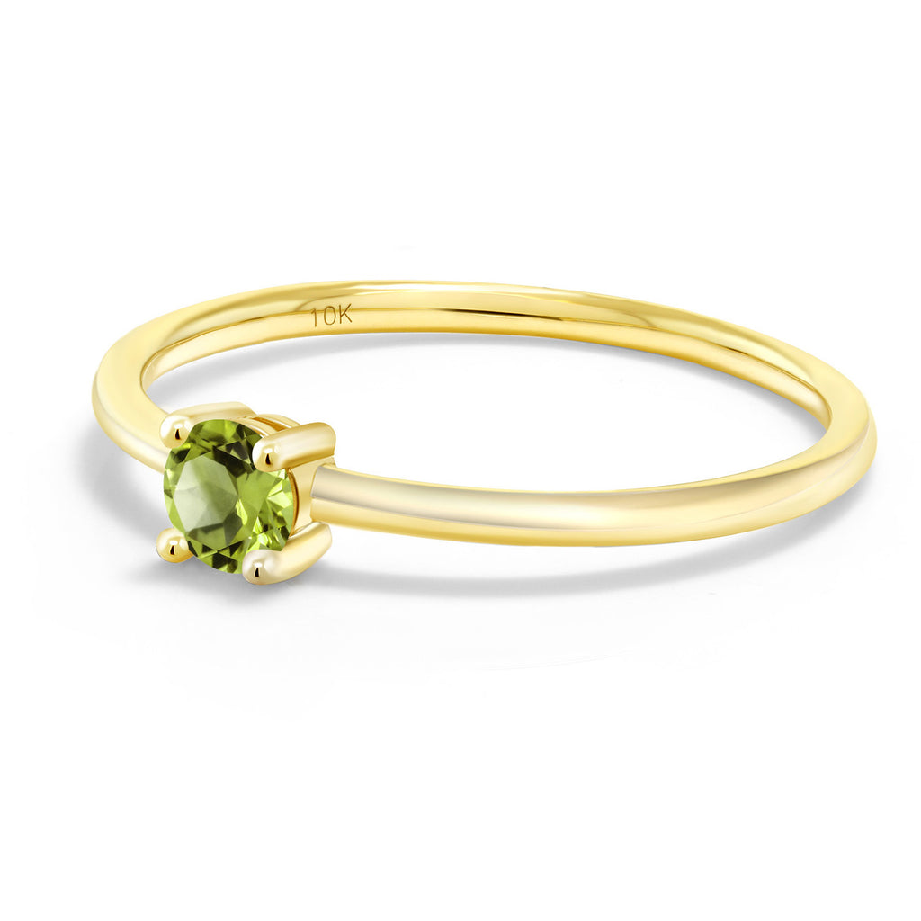 Peridot - August_6_Ring in 10K Yellow Gold