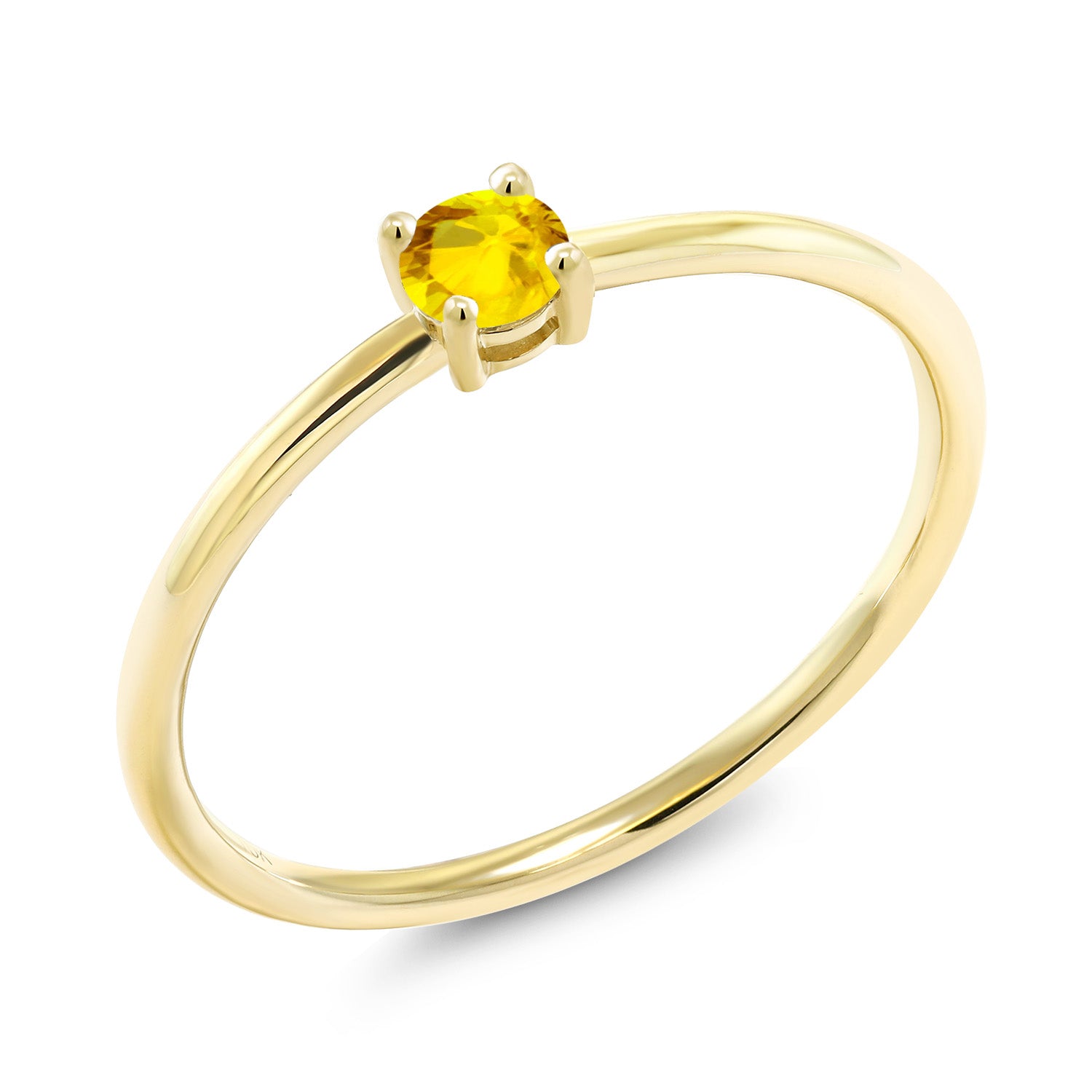 Yellow Sapphire - September_8_Ring in 10K Yellow Gold