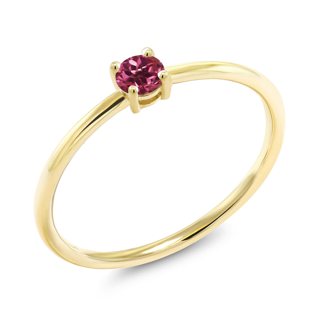 Pink Tourmaline_7_Ring in 10K Yellow Gold