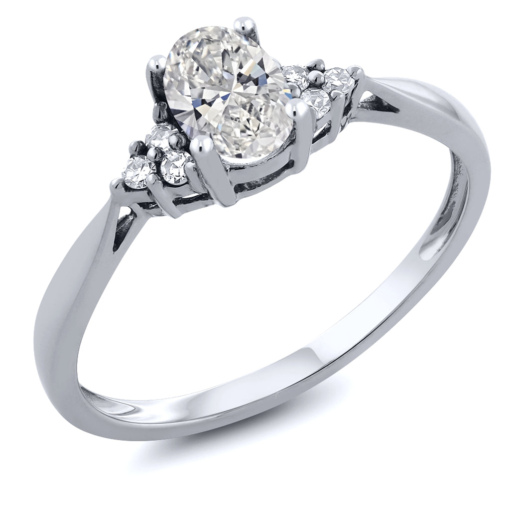 White Lab Grown Diamond - April_8_Ring in 14K White Gold