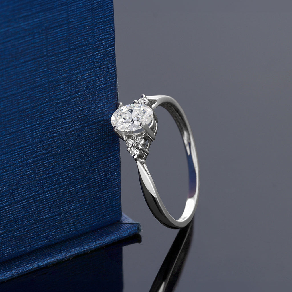 White Lab Grown Diamond - April_9_Ring in 14K White Gold