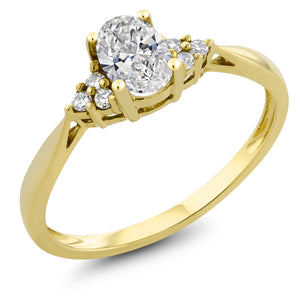White Lab Grown Diamond - April_6_Ring in 14K Yellow Gold