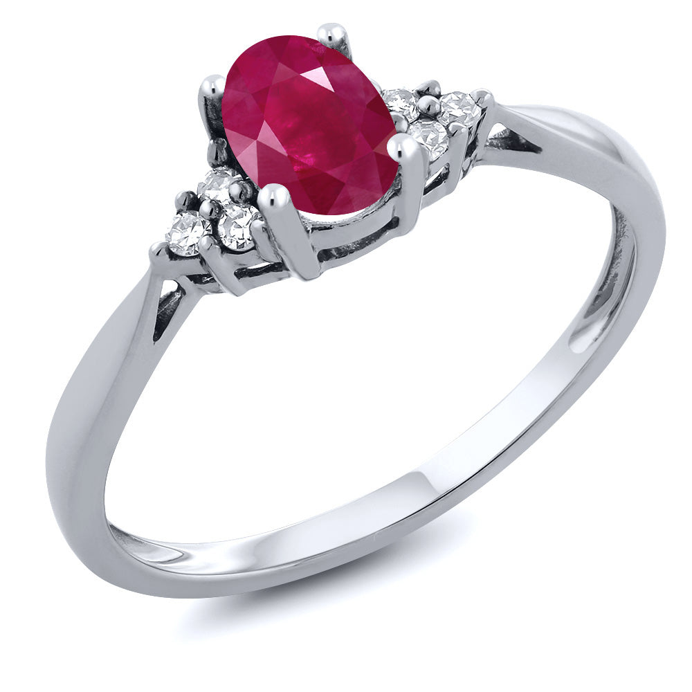 Ruby - July_7_Ring in 14K White Gold