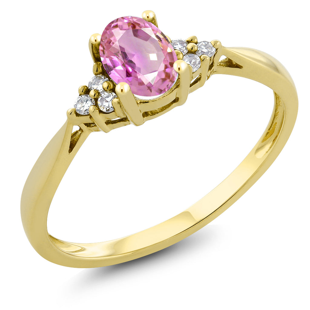 Pink Sapphire - September_9_Ring in 14K Yellow Gold