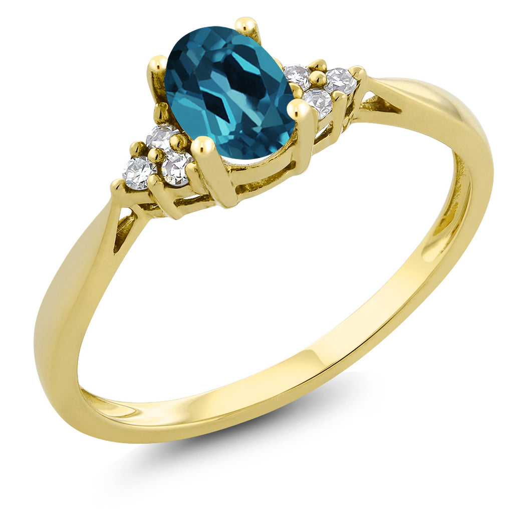 London Blue Topaz - November_6_Ring in 14K Yellow Gold