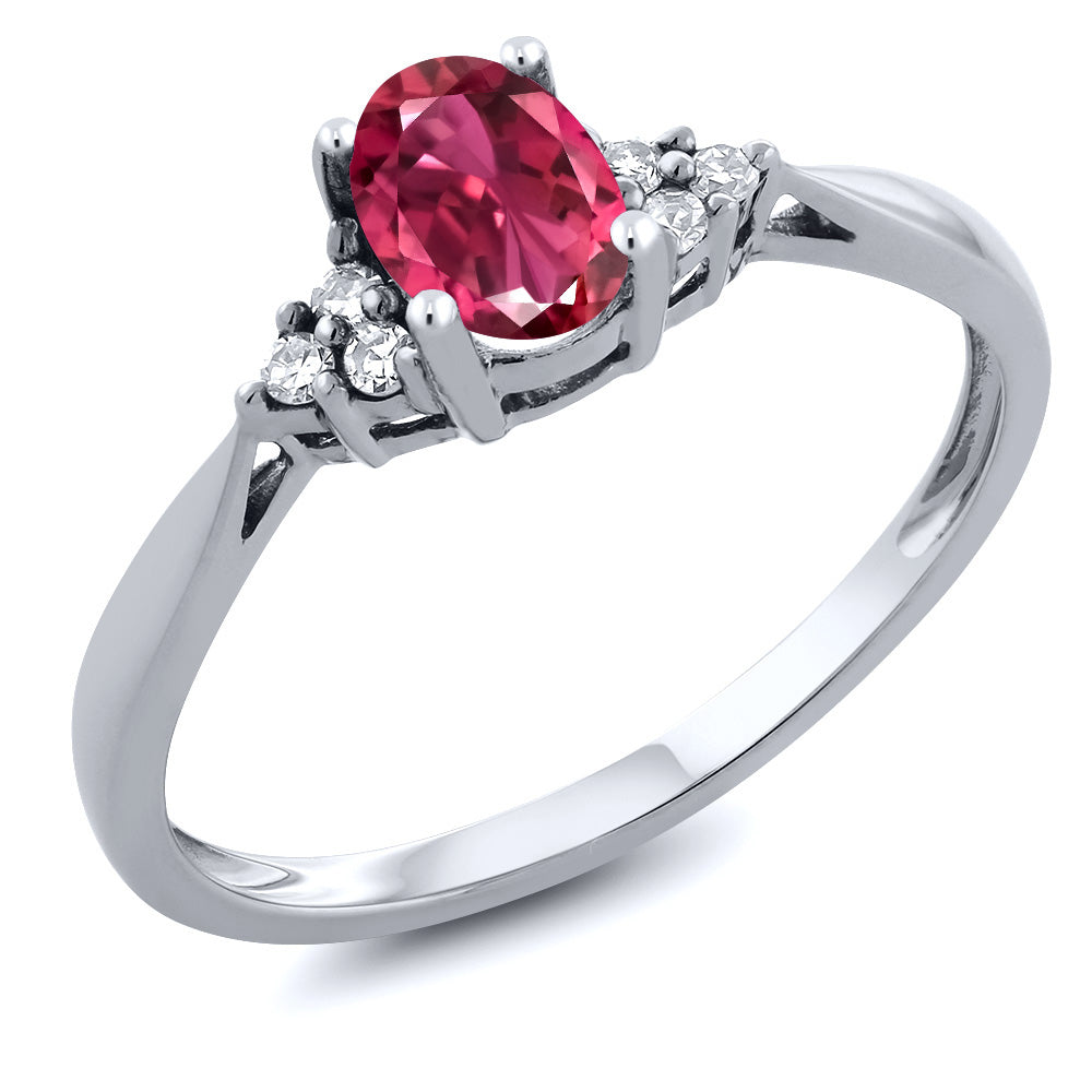 Pink Tourmaline - October_7_Ring in 14K White Gold