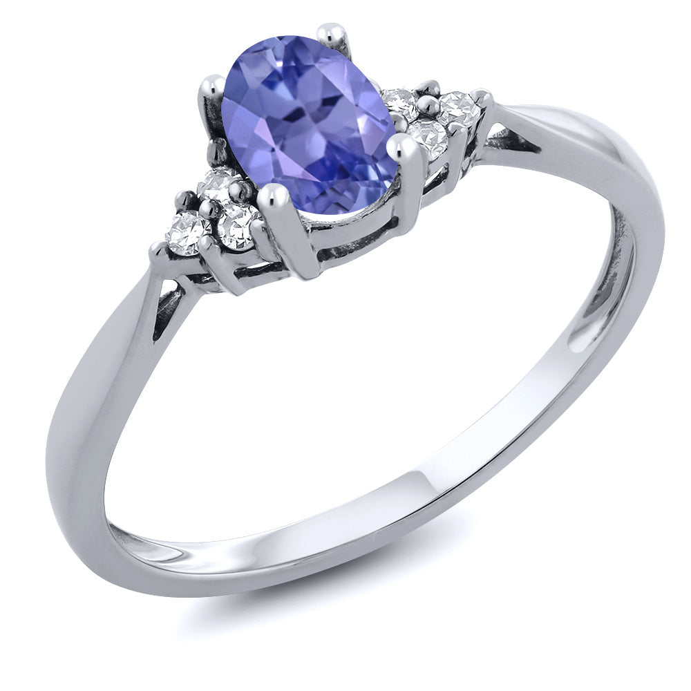 Tanzanite - December_9_Ring in 14K White Gold