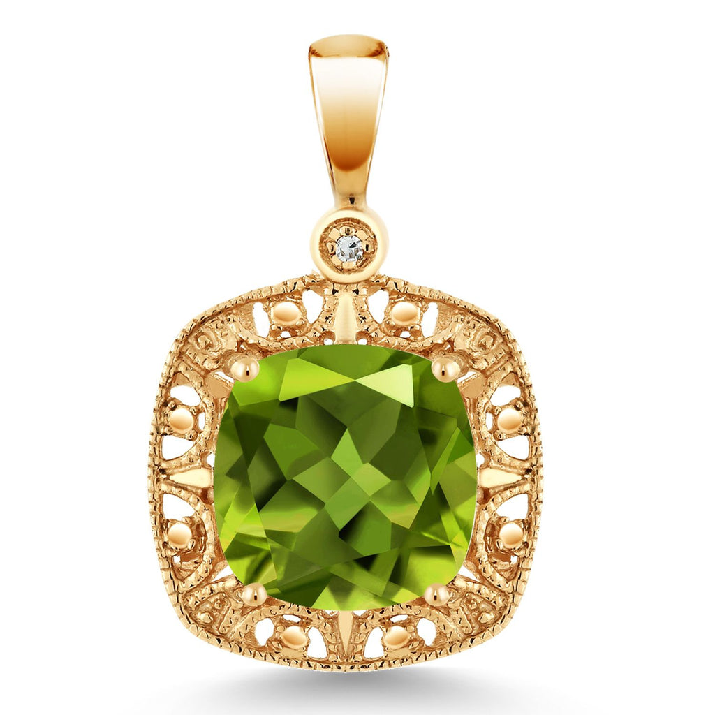 Peridot_Pendant in 10K Yellow Gold