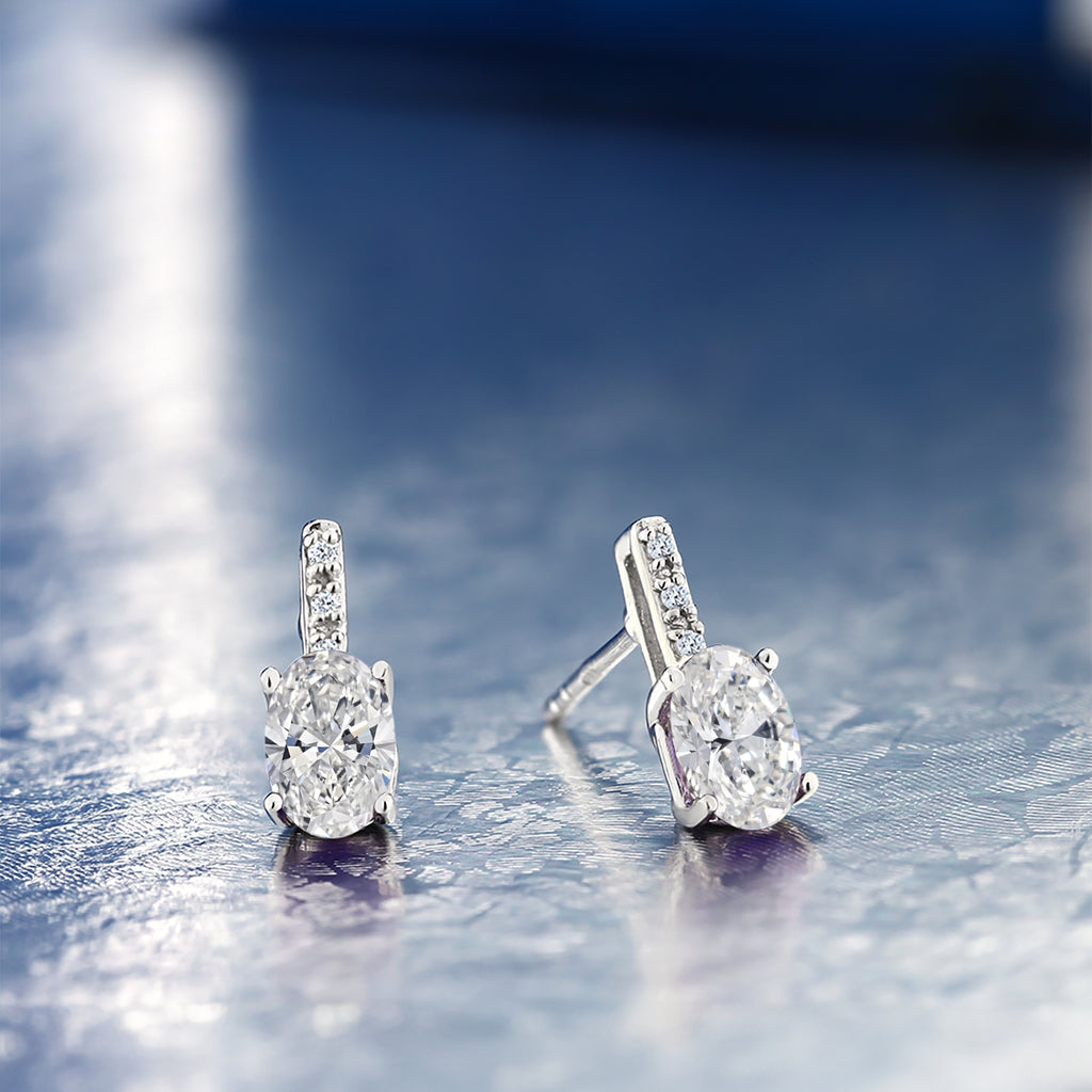Earrings in 14K White Gold