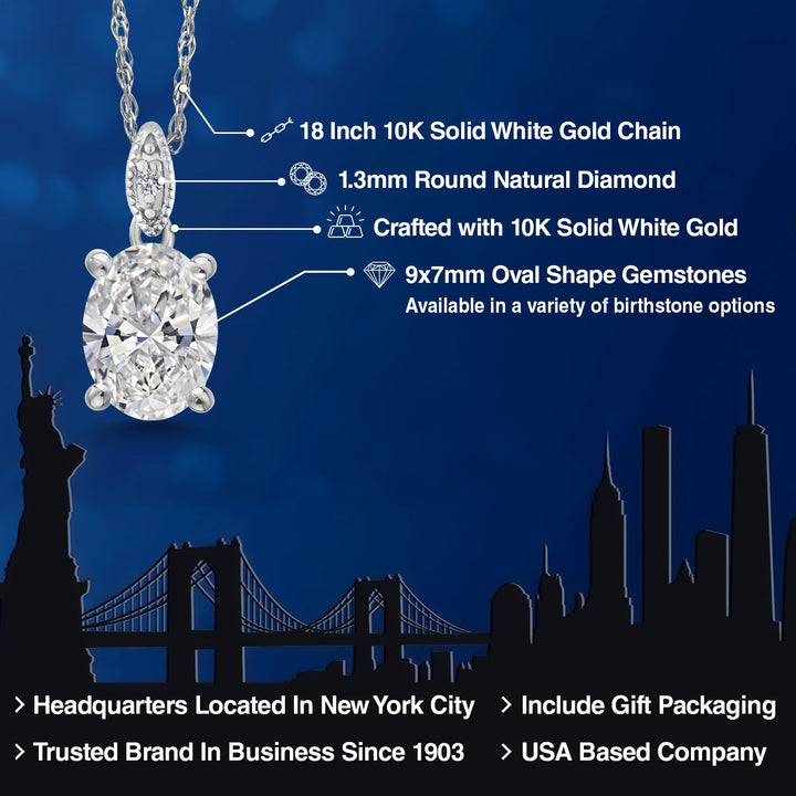 Pendant in 10K White Gold